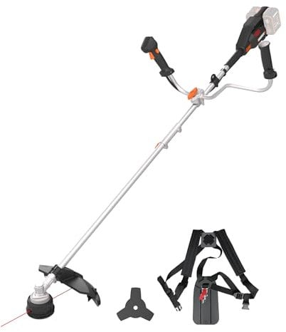 Worx WG084E.9 40V PowerShare Cordless 38cm Brushless Decespugliatore Strimmer Unità Nuda (senza batteria o caricabatterie)
