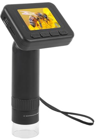 VBESTLIFE Caméra à Microscope Numérique, Microscope à Main USB 50-1000x Réglable avec Un écran LCD 2 , 8 Lumières LED, pour Les Bijoux, Les Timbres, Les Plantes