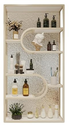XLIHAWY Étagères Séparation, Verre Translucide Plan Travail Séparateur Pièce, Hôtel Restaurant Panneau Sinple avec Cadre en Fer pour Chambre Toilettes(A,40x80cm)