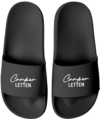 MoonWorks® Badeschlappen Camperletten Camping Gadget Urlaub Badelatschen Unisex mit Aufdruck Herren Damen Badeschuhe