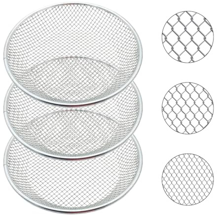 Vankcp Soil Sifter for Gardening 3 Pack Garden Sieve Set with 3 Mesh Sizes