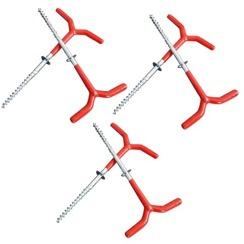 MAGICLULU Set 6 Pezzi Picchetti a Spirale in Metallo per Tende da Pesca sul Ghiaccio, Viti Filettate Resistenti Anticorrosione per Ancoraggio Sicuro in Campeggio Outdoor Invernale