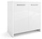 Vicco Waschbeckenunterschrank Kiko, Waschtischunterschrank, Weiß Hochglanz, 58 x 60 cm