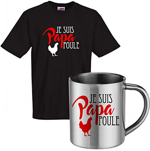 Stylx Design Tshirt et mug Humoristiques Papa Poule fêtes des pères