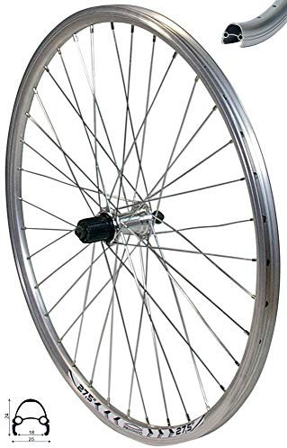 Redondo 27,5 Zoll Hinterrad Laufrad Hohlkammer V Profil Felge 7-10 Fach Silber