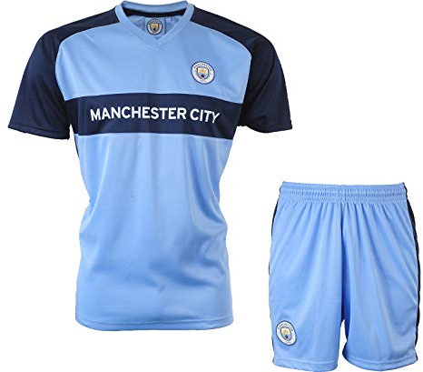 Manchester City Ensemble Maillot + Short Collection Officielle - Taille Enfant garçon