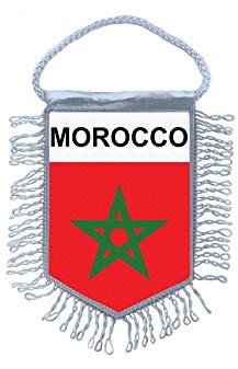 Akachafactory Fanion Mini Drapeau Pays Voiture Decoration Maroc marocain