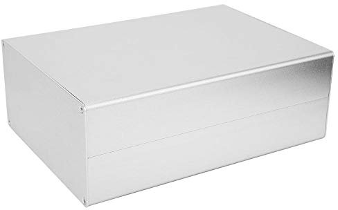 Caja de proyecto de aluminio, 80x160x220mm Caja de caja electrónica de plata mate Caja de aluminio DIY Carcasa de placa de circuito GPRS