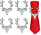 VALICLUD 4Pcs Weihnachten Hirsch Serviettenringe Rentier Serviette Schnallen Legierung Weihnachten Elch Kopf Serviette Schnalle Weihnachten Tischdekoration (Silber)
