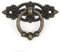 Antiker Türknauf für Schranktüren, Schubladen, Schrank, Ring, Retro, Grün, Bronze, 4 Stück