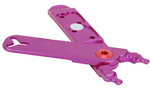 Alomejor Fahrradzange Multifunktionales Quick-Link Kettenentfernungswerkzeug Ventilwerkzeug Reifenhebel Fahrradreparaturwerkzeug (Lila)