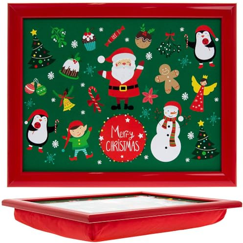 The Leonardo Collection LP52177 Xmas Little Stars Cushioned Lap Tray, 35x28x6cm