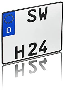 DIN-zertifizierte Kfz-Kennzeichen für Quad viele Größen offizielle EU Nummernschilder für Deutschland Wunschkennzeichen (14 Kennzeichen Quad)