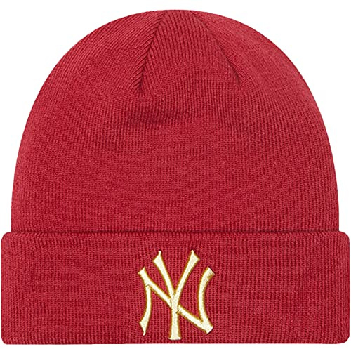 New Era Damen Wintermütze - METALLIC New York Yankees rot
