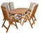 Rattanland | Gartenmöbel Set Bristol mit 6 Stühlen - Exotenholz, Akazie FSC-Zertifikat (Mehrfarbige Premium-Kissen), 195 x 90 72 cm Tisch, GSB66