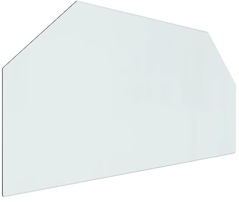 vidaXL Kaminofen Glasplatte Kaminplatte Kaminglas Ofenglas Bodenplatte Funkenschutzplatte Glasbodenplatte Kaminbodenplatte Sechseck 100x50cm