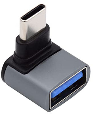 chenyang Adaptateur USB vers USB C, USB C mâle vers USB 3.0 femelle 10 Gbit/s, transfert de données haute vitesse, adaptateur convertisseur OTG coudé à 90 degrés