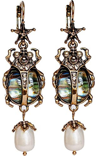 Drop Dangle Ohrringe für Frauen, Vintage -Schmuck für Frauen - einzigartige Käfer Scarab