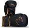 BRAVOSE Alpha Strap Boxing Gloves Mens, Women for Entry Level Boxers for Punching Bag Training & Sparring MMA Kick Boxing Muay Thai Made By Premium PU Leather Ventilated Palm (Black, 14 Oz)