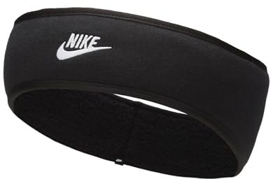 Nike W Club Fleece Stirnband für Damen in der Farbe Black/White, Größe: ONE Size, N.100.4360.010.OS