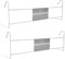 Javco 2 Bar Radiator Airer - 2 Bar Washing Line Rails - Indoor Laundry Dryer Rail, Clothes Drying Rack, Lightweight Portable Dryer Holder for Clothes, Towel and Socks (White - 2 Pack)