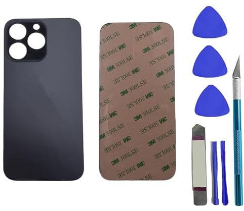 PeiDog 13 Pro Rear Back Glass Replacement for iPhone 13 Pro Rear Back Glass Replacement with Pre-Installed Adhesive + Reparing Tool Kit(Graphite)