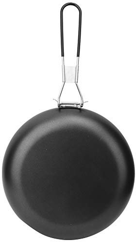 Faltbare Camping Bratpfanne, Antihaftbeschichtung, Eisen, Gummi, Antihaft-Beschichtung Camping Kochgeschirr Outdoor, Pfanne Antihaft Camping Picknick
