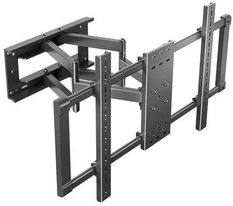 HILLPORT TV Wandhalterung Schwenkbar für 55-110 Zoll Fernseher Ultra Slim 53mm Wandabstand, Neigbar Ausfahren Wandhalterung für Flach & Curved Fernseher von bis zu 100 kg, max. VESA 1000x600mm DY1095