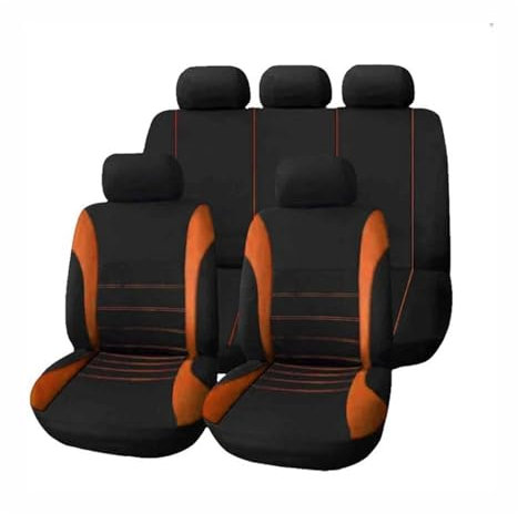 Autositz Sitzbezüge Sitzbezug Für Dacia Für Dokker Für Duster Für Lodgy Für Logan 2 Für Sandero Für Stepway 2 Autositzbezug Autositzbezüge (Farbe : Orange)