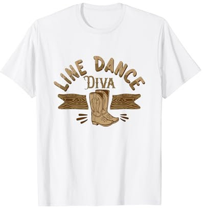 Stivali country Line Dance Diva Dancer per bambina Queen Humor Maglietta