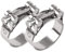 DOCAS 2pcs Ø40-43mm T-Bolzen-Schlauchschelle, 304 Edelstahl Motorrad Auspuff Schellen, Auspuffrohr klemme Universal Auspuffschelle Rohrverbinder für Autos, Motorräder, Turbinen, Abwasserrohre