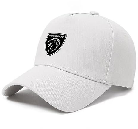 MMHGFIR Auto-Baseballkappe,Für Peugeot 2008 206 207 3008 301 307 308 4008 RCZ Rifter Verstellbare Waschbare Baseball Cap,Golfmützen atmungsaktive Sportmützen für Damen und Herren Outdoor-Hüte,E