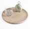 Travertine Tray, Bathroom Tray from Turkish, Decorative Serving Tray for Kitchen and Coffee Table, Round Marble Tray for Fruit and Snack, Light Beige Vanity Tray, 11.8x0.7