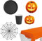 OH YEAH - Kit 12 Personas - Decoración Halloween Calabaza Mesa - Pack 108 Unidades - Temática Halloween Calabaza Infantil y Adulto - Accesorios Fiesta Halloween - FÁCIL MONTAJE