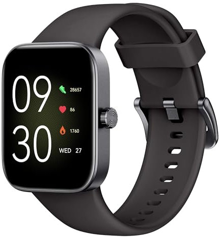 ASWEE Smartwatch, 1.85'' Schermo Orologio Smartwatch Uomo Donna con Chiamata e Risposta Vivavoce, Smart Watch con Contapassi, Cardiofrequenzimetro da Polso, 200+ modalità Sportive per Android iOS