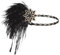 1920s Damen Stirnband 20er Jahre Accessoires Kopfschmuck Flapper Feder Haarband Gatsby Kostüm Accessoires für Karneval Konzert