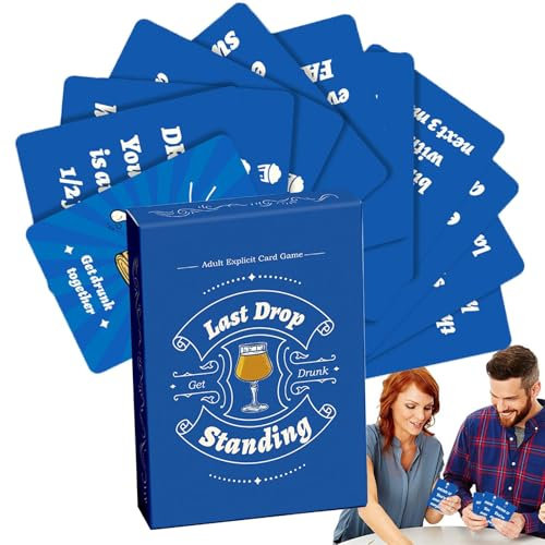 Giochi di bevute per feste ubriache, gioco di carte per bere coppie | 50X carte di conversazione, gioco rischioso per adulti per il tuo partner festa romantica