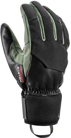 LEKI Hevon 3D - Alpin Handschuhe mit Trigger 3D - Black/Dusty Green, Größe:9.5