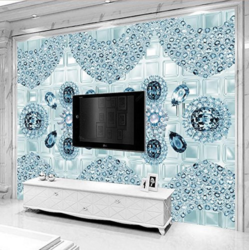 Fototapete 3D Effekt Bild Wandposter Fotoposter Wanddeko hintergrundbild wandbilder wandplakat vliestapete für TV Wohnzimmer Schlafzimmer xxxl 360 x 240cm(B x H) Diamant