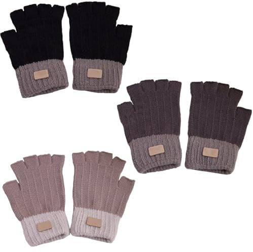 3pcs Thermal Fingerless Gloves Womens, Fingerless Gloves, Thermal Fingerless Gloves Womens, Fingerless Gloves Women, Cashmere Fingerless Gloves For Women For Ladies Driving Working Typing