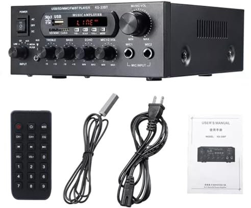 GOSER 1200 W 220 V Bluetooth Amplificatore HiFi Amplificatore Digitale 33BT Stereo LED Amplificatore Audio Digitale Aux Radio FM Spina di UE