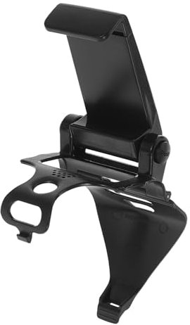 HOMSFOU Support pour Manette De Jeu Mobile Télescopique en Plastique pour Mobiles Clips De Fixation Ajustables pour Joueurs Occasionnels Noir