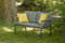 Bello Giardino | Corto Gartensofa - Wetterfestes Balkonsofa aus Aluminium, Kompaktes Terrassensofa mit Technorattan-Geflecht, Modernes Outdoor Sofa mit Teflonbezogenen Kissen, Grau
