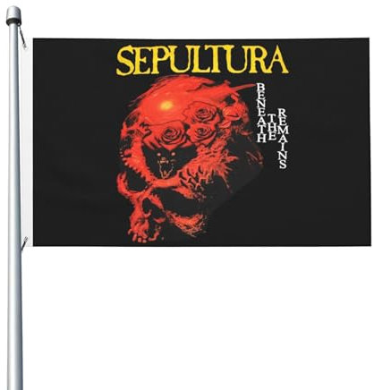 Sep-ult*urá-Band-Flagge, Rockmusik-Band-Banner, 90 x 150 cm, lustiger Wandteppich für Konzertpartys, Innen- und Außendekoration
