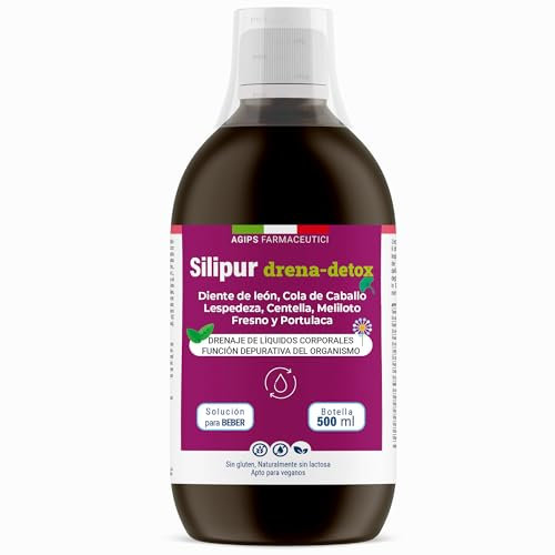 Leber Detox-Kur & Körper entgiften | Entgiften, Entschlacken, Entwässern | Natürliche Entgiftung mit Löwenzahn, Schachtelhalm & 7 Vitaminen | Agips Silipur Drena Detox 500ml