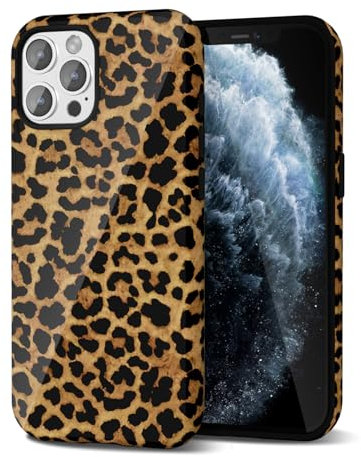 Svanove Cheetah Phone Case for iPhone 11 Pro, Girly Cute Leopard Case for Women, Luxury Trendy Retro Cool Animal Print Design, Aesthetic Pattern Y2k Hard Shell Plastic Cover, Brown Fall