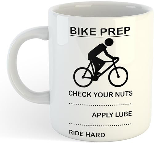 Bike Prep | Funny Gift Idea Cup Tea Coffee | 11oz White Mug