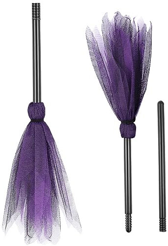 Garneck 2Pezzi Scopa Da Strega Per Cosplay Halloween Decorazione Per Feste Halloween Accessorio Per Costumi Strega Per Adulti