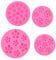4 Pack Flower Silicone Molds for Fondant, Chocolate and Candy, 3D Daisy Mold Small Flower Mould for Cake Decorating, Sugarcraft, Soap, Candle, DIY Crafting