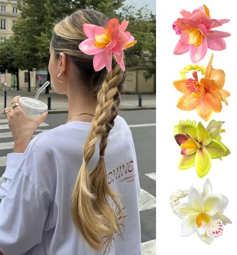 XFSRG 4 Piezas Pinzas Pelo Mujer Flor Pinza Pelo Moda Clip Ideales para Peinados de Diario y Fiesta(4PS-A)